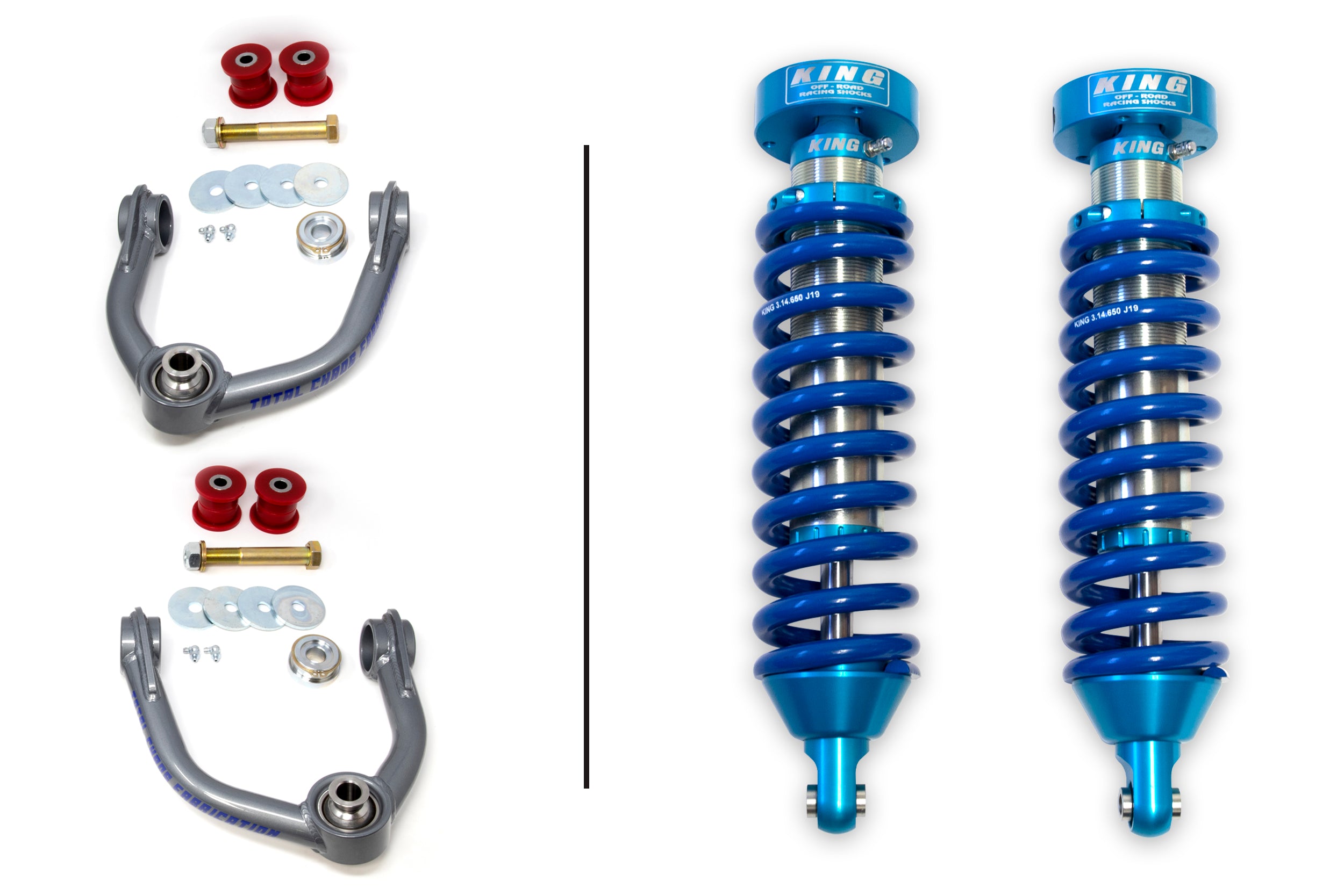 4RUNNER-96-25-K1A | UCA W/ ADJUSTABLE COILOVER 2.5 INCH DIAMETER SHOCKS - 3RD GEN 4RUNNER