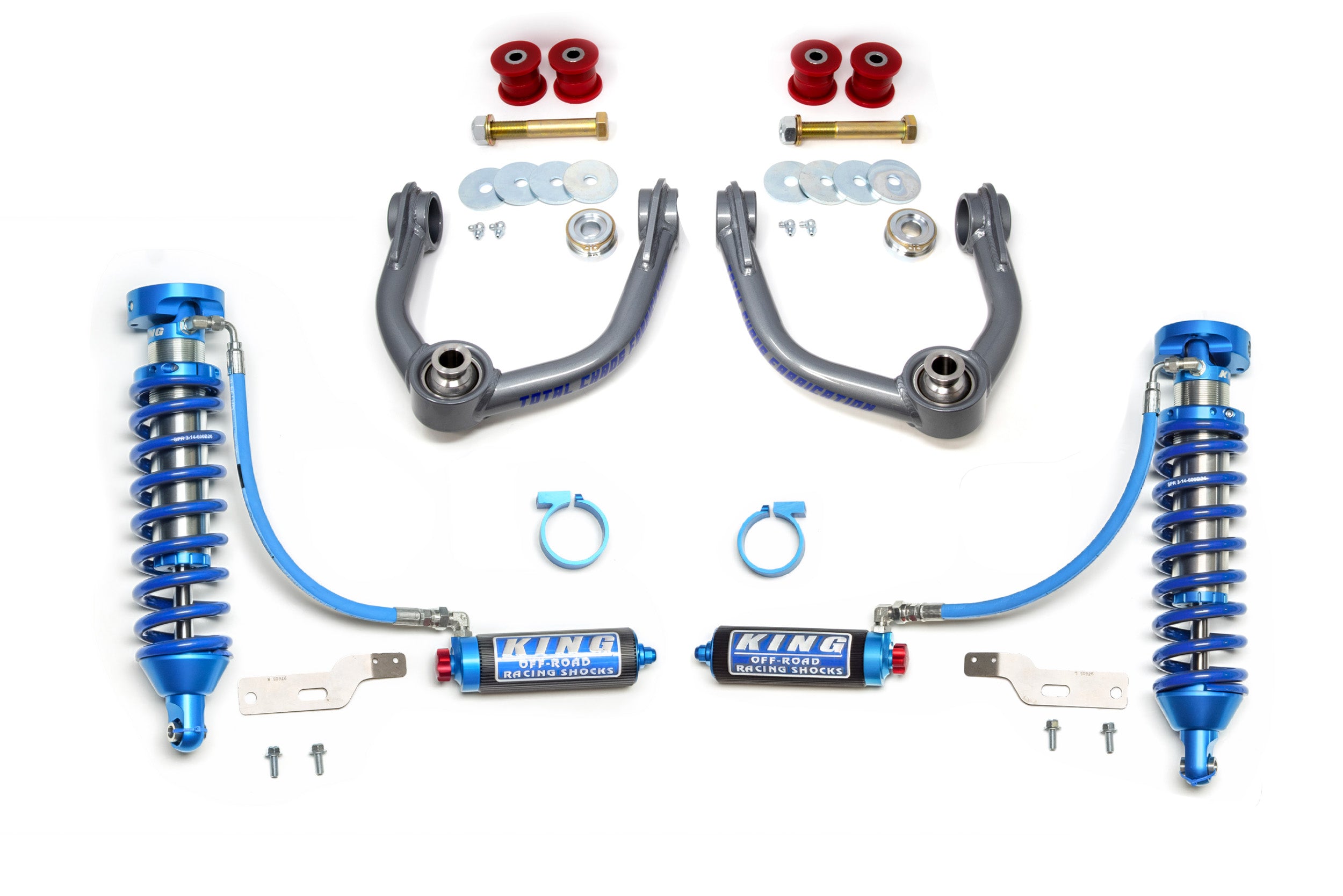 TACOMA-96-25-K1A-RR // UCA W/ ADJUSTABLE COILOVER 2.5 INCH DIAMETER SHOCKS W/ COMPRESSION ADJUSTERS - 1ST GEN TACOMA