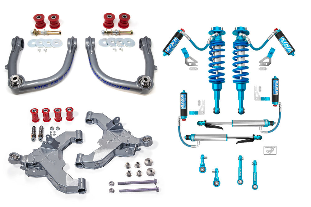 4RUNNER-25-25-K3A | MID TRAVEL LIFT KIT W/ FRONT & REAR 2.5 INCH DIAMETER ADJUSTABLE KING SHOCKS - 6TH GEN 4RUNNER