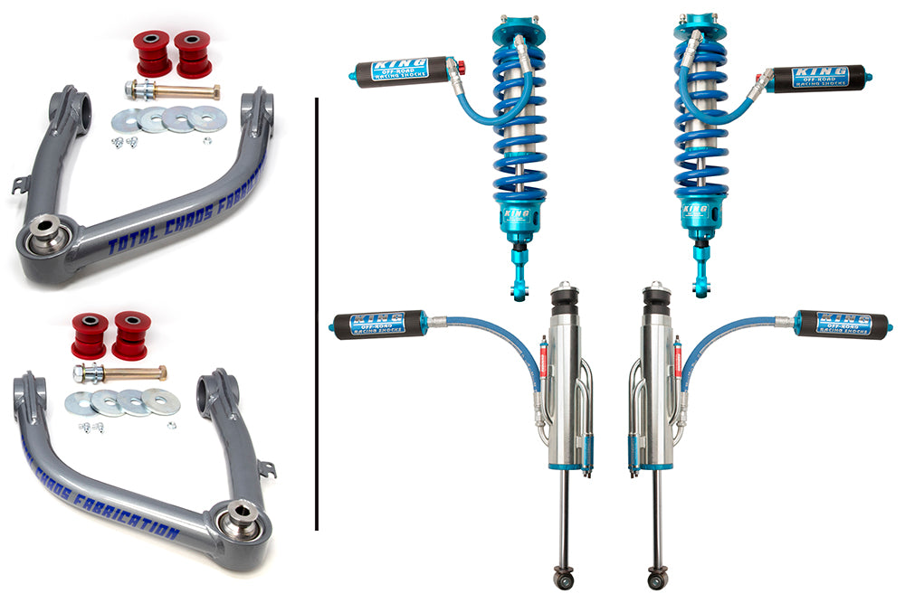 TUNDRA-07-30-K2A // UCA W/ Front and Rear 3.0 Inch Diameter Adjustable Shocks: 2007-2021 Tundra