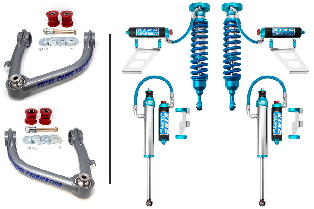TUNDRA-07-25-K2A // UCA W/ Front and Rear 2.5 Inch Diameter Adjustable Shocks: 2007-2021 Tundra