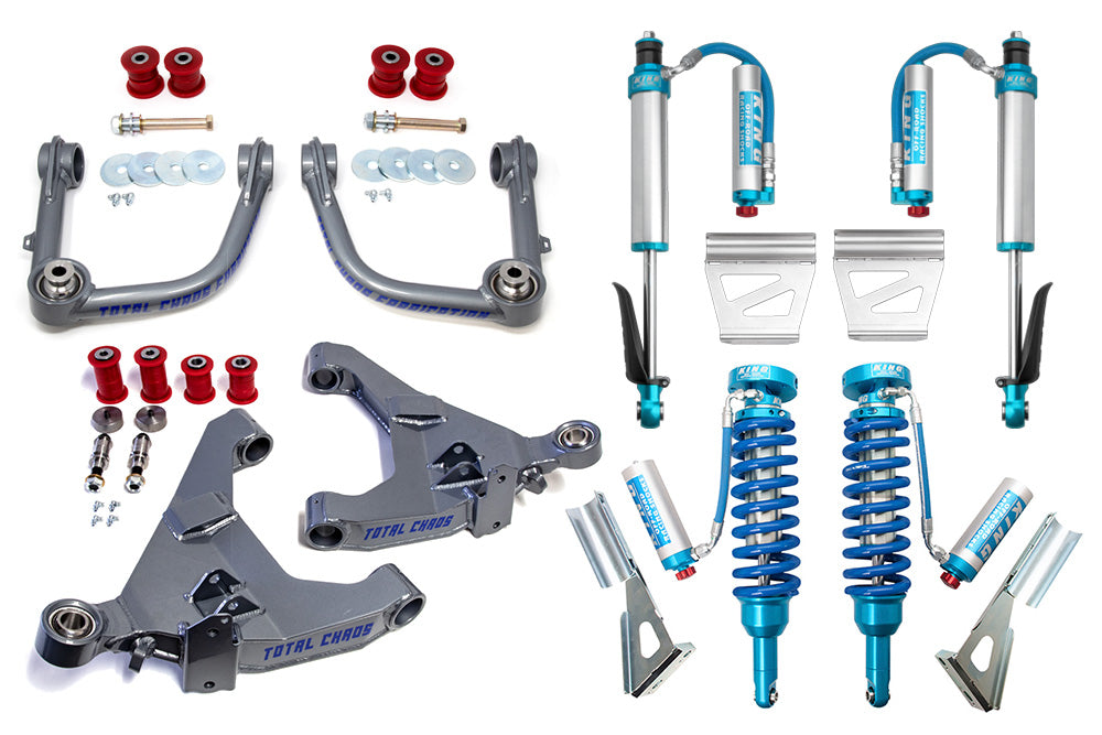 PRADO150-10-25-K3A-KDSS | KDSS COMPATIBLE MID TRAVEL LIFT KIT W/ FRONT AND REAR 2.5 INCH DIAMETER ADJUSTABLE SHOCKS - PRADO 150
