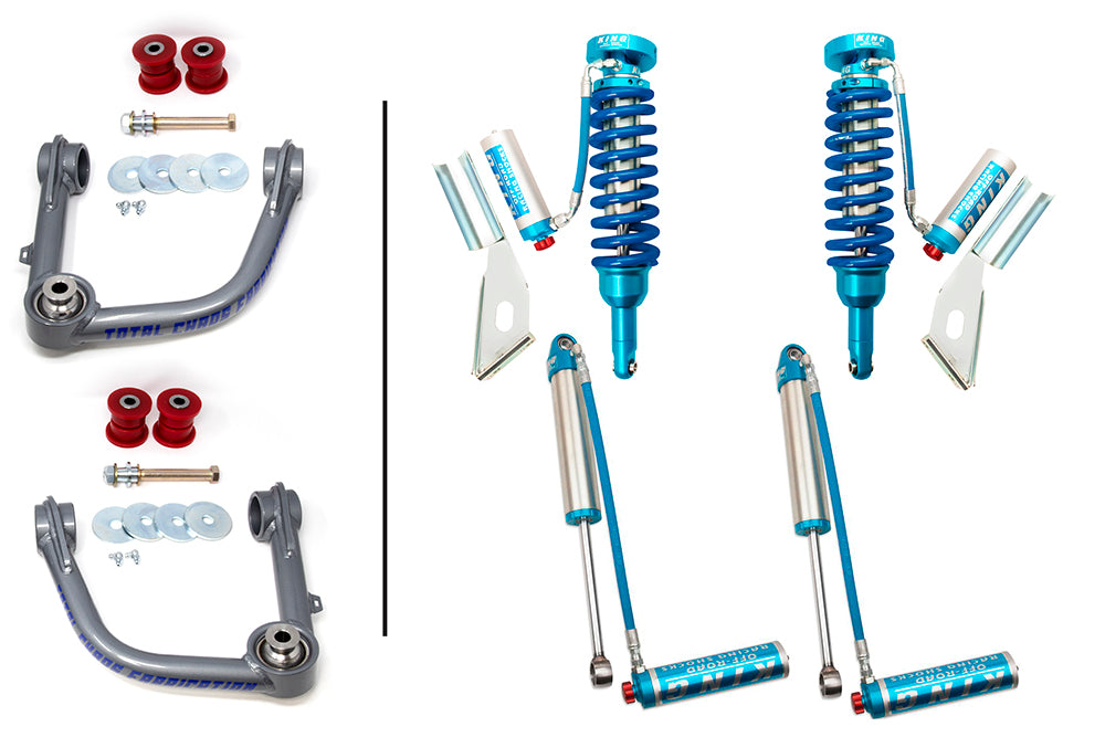 HILUX-16-25-K2A | UCA W/ FRONT AND REAR 2.5 INCH DIAMETER ADJUSTABLE SHOCKS - HILUX REVO