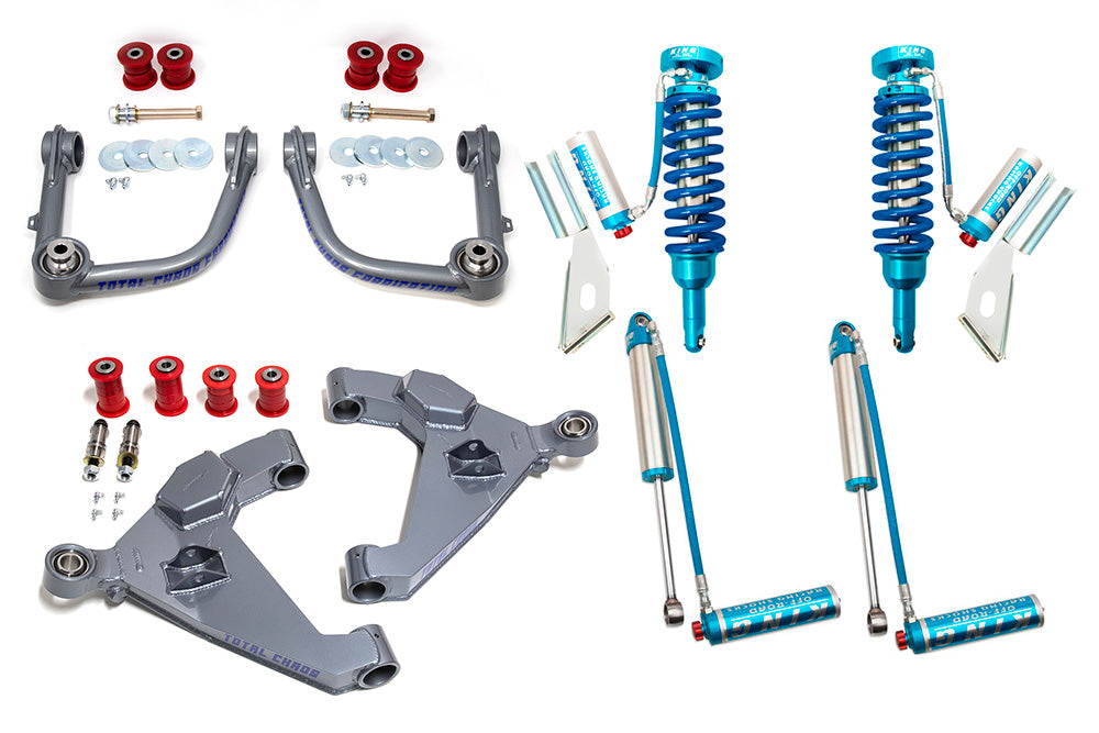 HILUX-16-25-K3A | MID TRAVEL LIFT KIT W/ FRONT AND REAR 2.5 INCH DIAMETER ADJUSTABLE SHOCKS - HILUX REVO