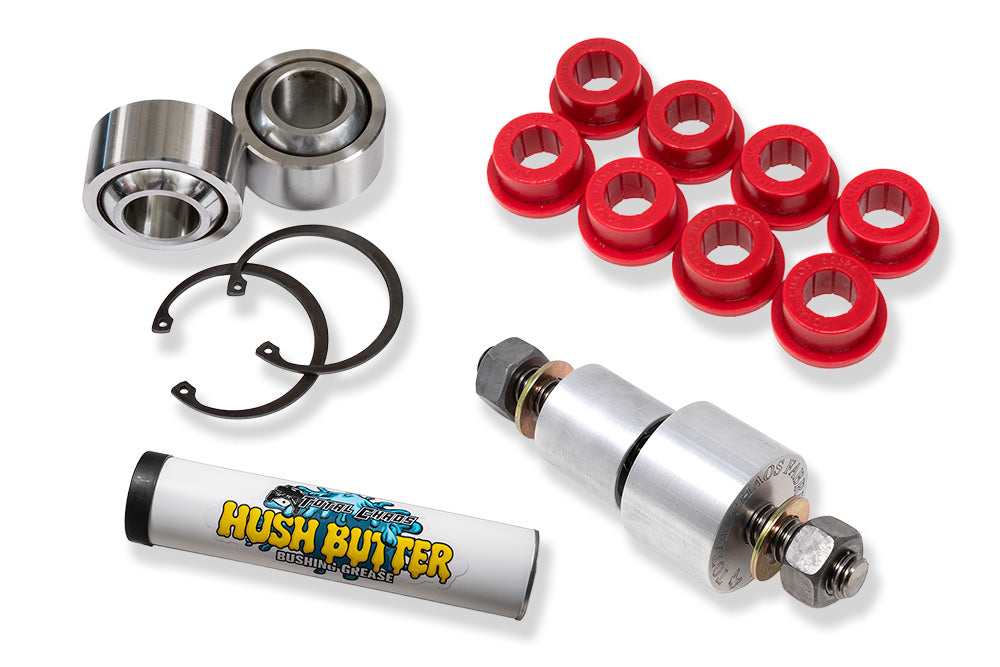 Upper Control Arm Rebuild Kit, Grease, Bushings, Uniballs, and Tool